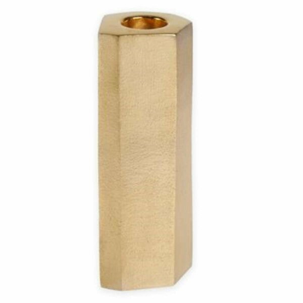 Golden Luxury Tilted Hexagon Large Candle Holder, R16 Home, Mfr#: 2102L